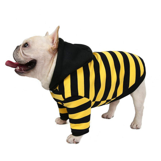 HKM-025555 Classic Striped Cotton Pet Coat for Autumn and Winter - Available in Multiple Sizes
