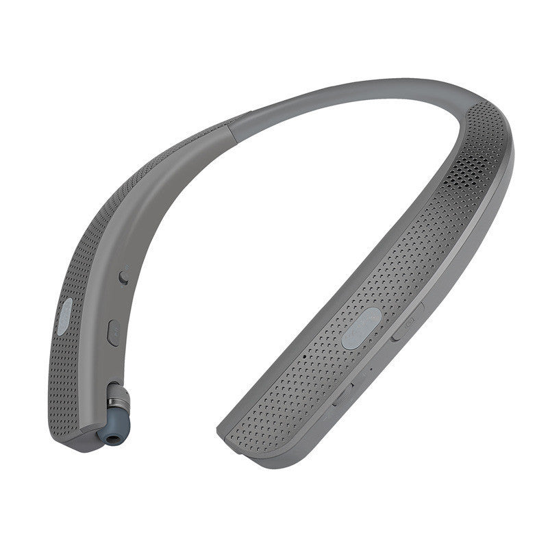 HKM-025555 Neck-Mounted Mini Wireless Bluetooth Headset with Stereo Sound and Call Function