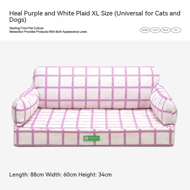 HKM-0255677 Waterproof Removable Memory Foam Pet Sofa in Eggshell Color