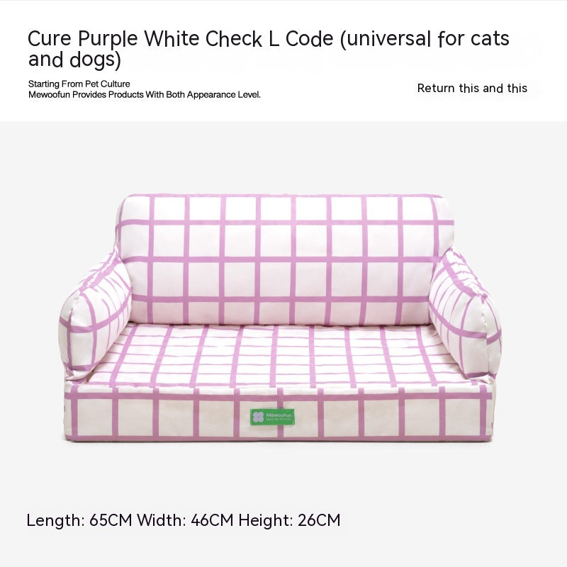 HKM-0255677 Waterproof Removable Memory Foam Pet Sofa in Eggshell Color