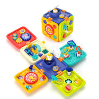 HKM-025619 Multifunctional Montessori Sensory Learning Activity Cube for Kids - EPT 6 in 1 Educational Toy