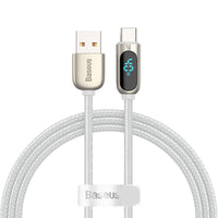 HKM-025683 5A Fast Charging Data Cable with Digital Display, 1m/2m Length Options for Android Devices