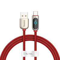 HKM-025683 5A Fast Charging Data Cable with Digital Display, 1m/2m Length Options for Android Devices