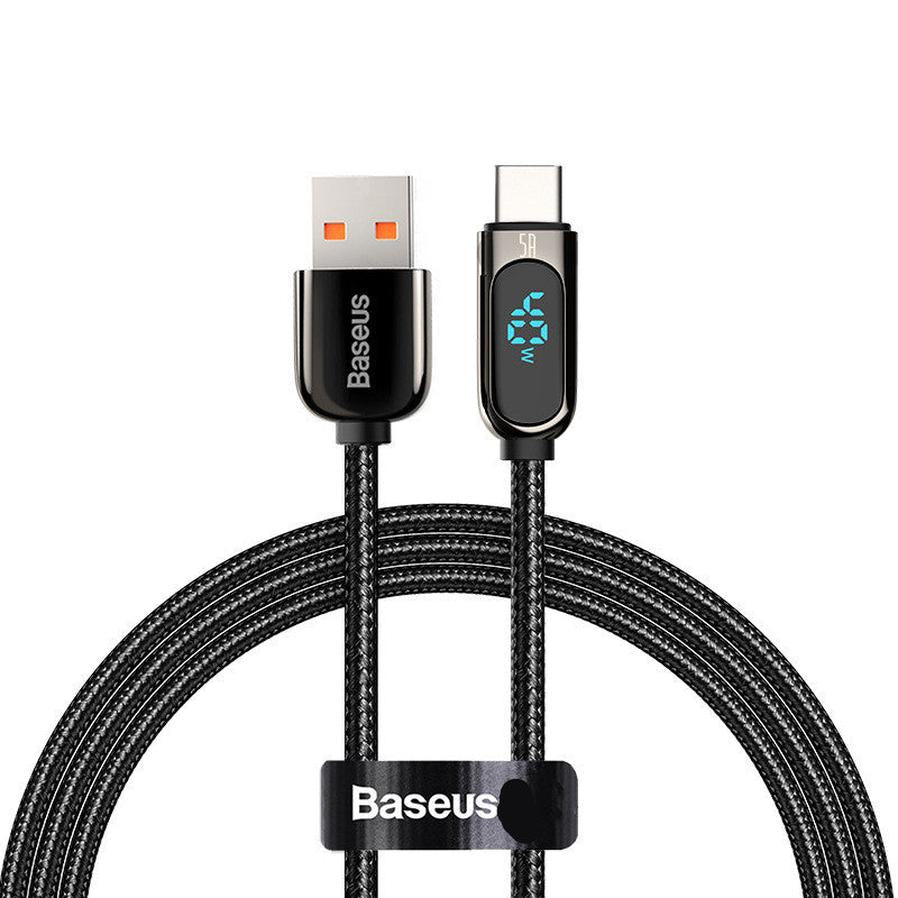 HKM-025683 5A Fast Charging Data Cable with Digital Display, 1m/2m Length Options for Android Devices