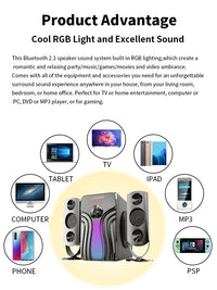 HKM-025811 2.1 Channel Home Theatre System with Full Range Audio and Surround Sound Speakers