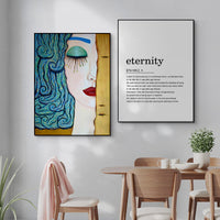 HKM-025811 Elegant English Alphabet Mural for Modern Dining and Living Spaces with Framed Canvas Art
