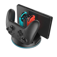 HKM-025875 Nintendo Switch Joy-Con & Pro Controller Charging Dock - Type-C Charger with 3 to 4.5 Hour Charge Time - Compact Black Design