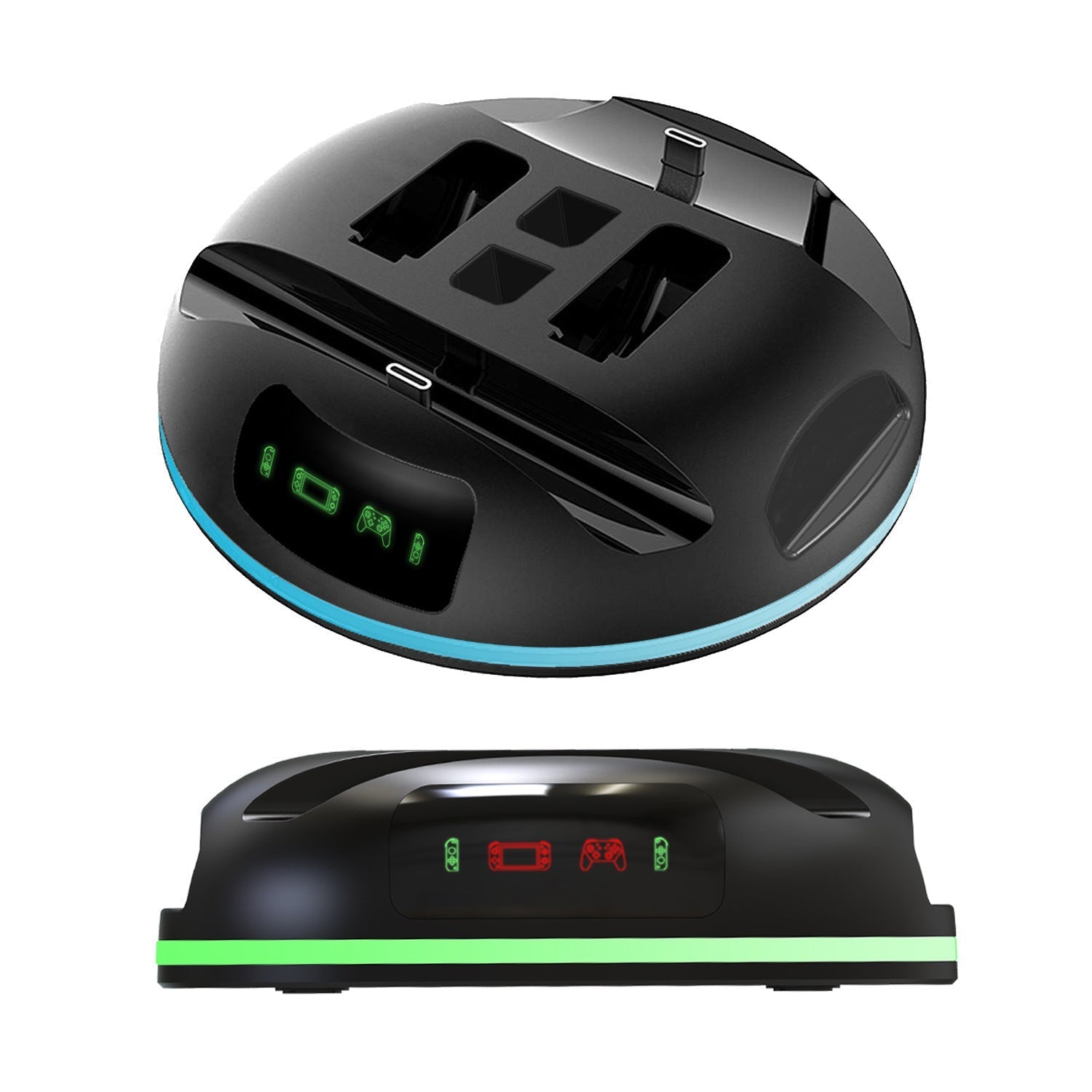 HKM-025875 Nintendo Switch Joy-Con & Pro Controller Charging Dock - Type-C Charger with 3 to 4.5 Hour Charge Time - Compact Black Design