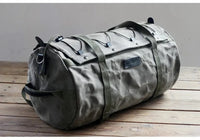 HKM-025875 Versatile 30L Motorcycle Duffel Bag - Waterproof Canvas Tail Bag with Multiple Pockets and Zipper Closure