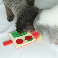 HKM-0260029 Plush Red Book Pet Toy for Hidden Food and Playtime Fun