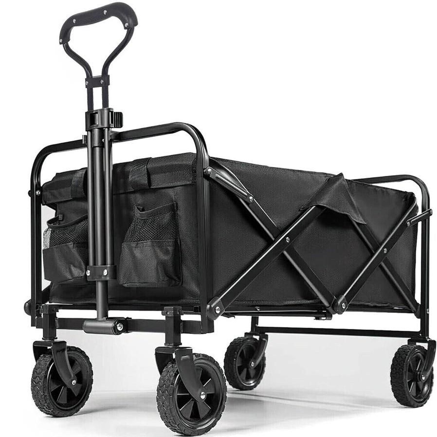 HKM-026003 Heavy Duty Foldable Camping and Garden Trolley Cart with Wheels