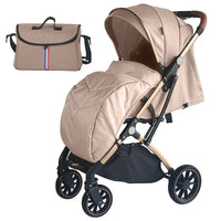 HKM-026003 Lightweight 3-in-1 Baby Stroller with Folding Design for Newborns - Travel Trolley Pushchair Pram
