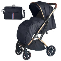 HKM-026003 Lightweight 3-in-1 Baby Stroller with Folding Design for Newborns - Travel Trolley Pushchair Pram