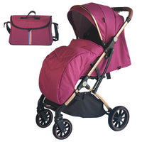 HKM-026003 Lightweight 3-in-1 Baby Stroller with Folding Design for Newborns - Travel Trolley Pushchair Pram
