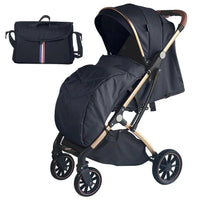 HKM-026003 Lightweight 3-in-1 Baby Stroller with Folding Design for Newborns - Travel Trolley Pushchair Pram