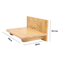HKM-0260669 Pine Solid Wood Cat Wall Climbing Frame with Multi-Layer Platforms and Scratch-Resistant Hemp Rope