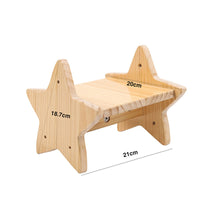 HKM-0260669 Pine Solid Wood Cat Wall Climbing Frame with Multi-Layer Platforms and Scratch-Resistant Hemp Rope