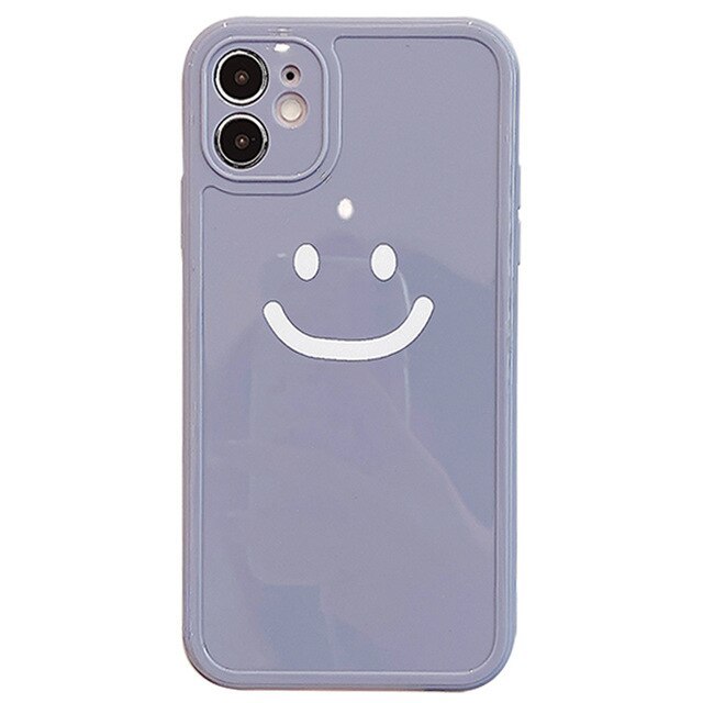 HKM-026067 Smiley Design TPU Phone Case for iPhone 12, 11, X, XS, XR, 8, 7 Series