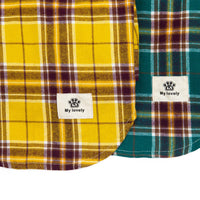 HKM-0261565 Cotton Leisure Plaid Shirt for Pets, Stylish and Comfortable Wear