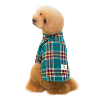 HKM-0261565 Cotton Leisure Plaid Shirt for Pets, Stylish and Comfortable Wear