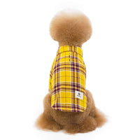 HKM-0261565 Cotton Leisure Plaid Shirt for Pets, Stylish and Comfortable Wear
