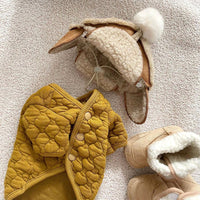 HKM-0261821 Thickened Cotton Pet Coat for Dogs and Cats with Scarf Options in Yellow, Off-white, and Floral Designs
