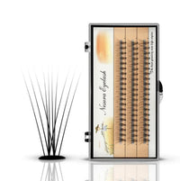 HKM-026195 Handmade Single Cluster False Eyelashes - Various Lengths from 6mm to 14mm, Thick Style, Rayon Material