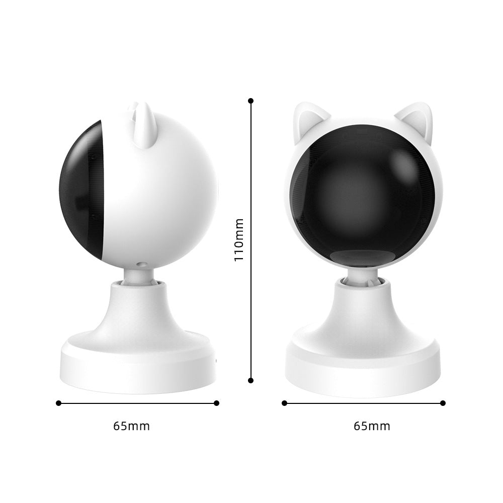 HKM-0262205 Intelligent Laser Cat Teaser Toy - USB Rechargeable White ABS Design