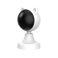 HKM-0262205 Intelligent Laser Cat Teaser Toy - USB Rechargeable White ABS Design
