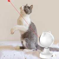 HKM-0262205 Intelligent Laser Cat Teaser Toy - USB Rechargeable White ABS Design
