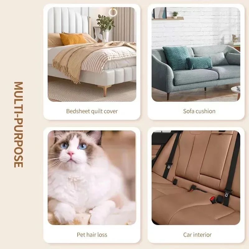 HKM-0262973 Two-Way Pet Hair Removal Brush with Non-Slip Handle and Washable Design for Clothing and Furniture Cleaning