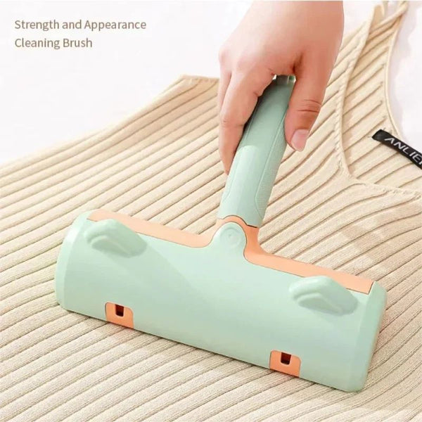 HKM-0262973 Two-Way Pet Hair Removal Brush with Non-Slip Handle and Washable Design for Clothing and Furniture Cleaning