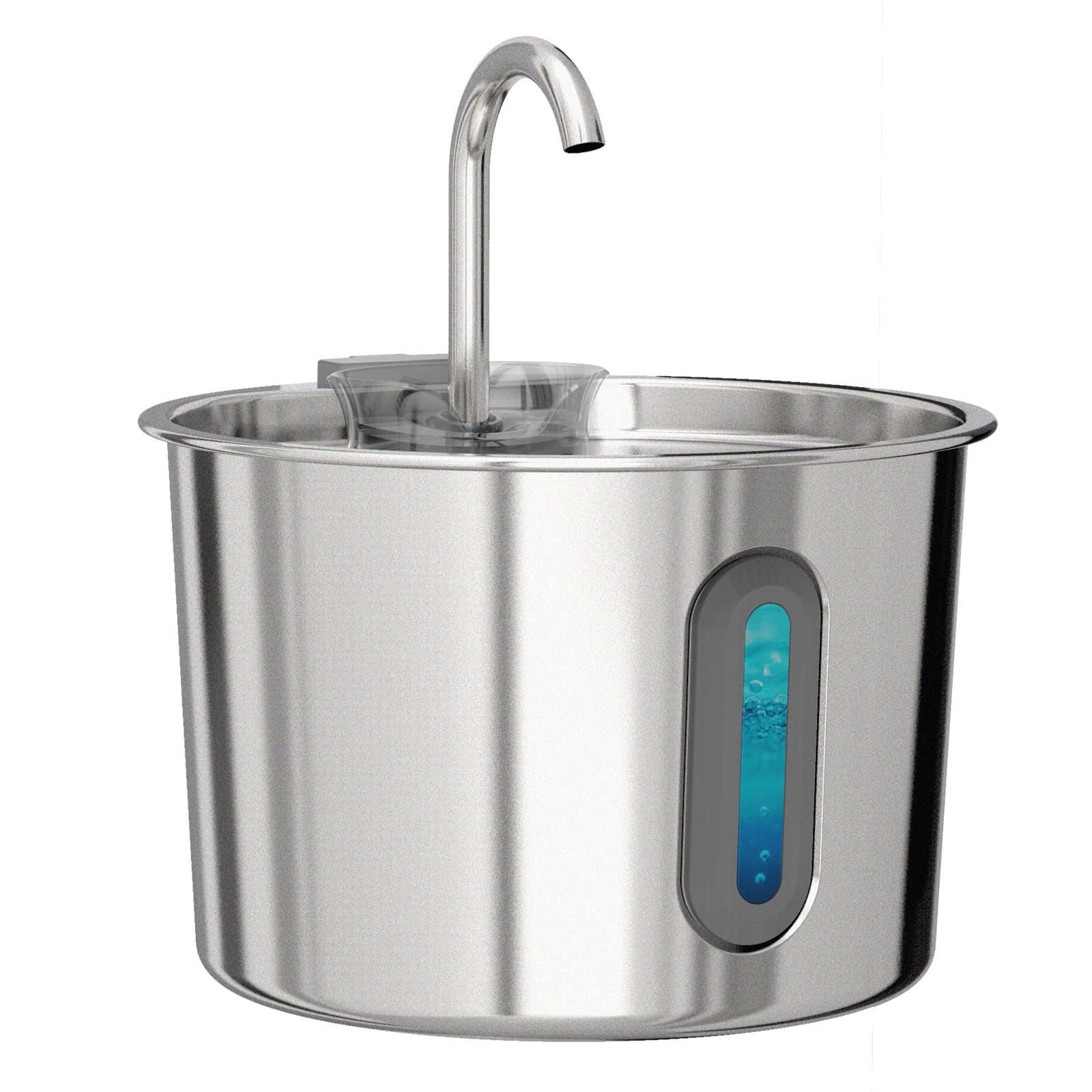 HKM-0263229 Stainless Steel Automatic Cat Water Dispenser - 2.2L Capacity