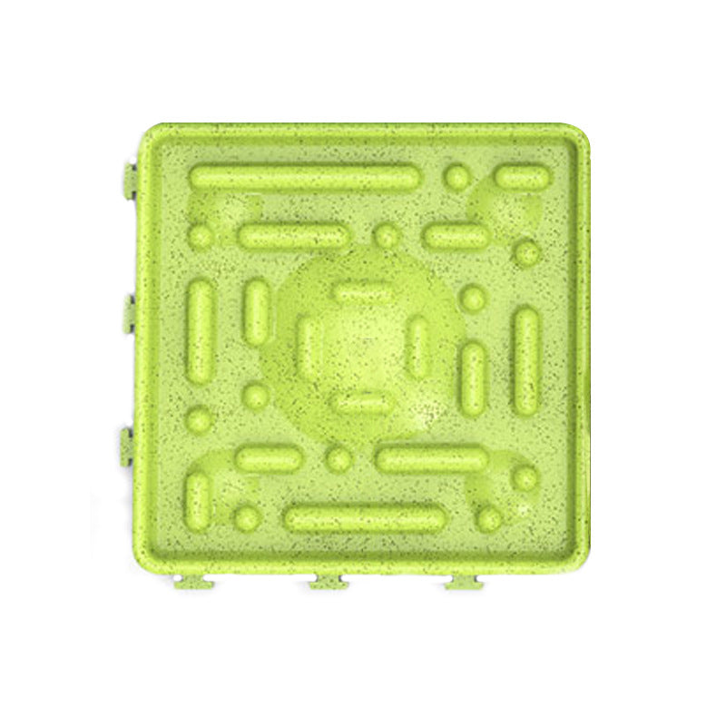 HKM-0263357 Tricolor Dog Feeding Tray with Licking Plate - 15x15x7.5 cm Plastic Design