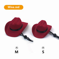 HKM-0263741 Brown and Black Cowboy Hat for Cats and Dogs - Casual Non-Woven Fabric, Size S/M, Four Seasons