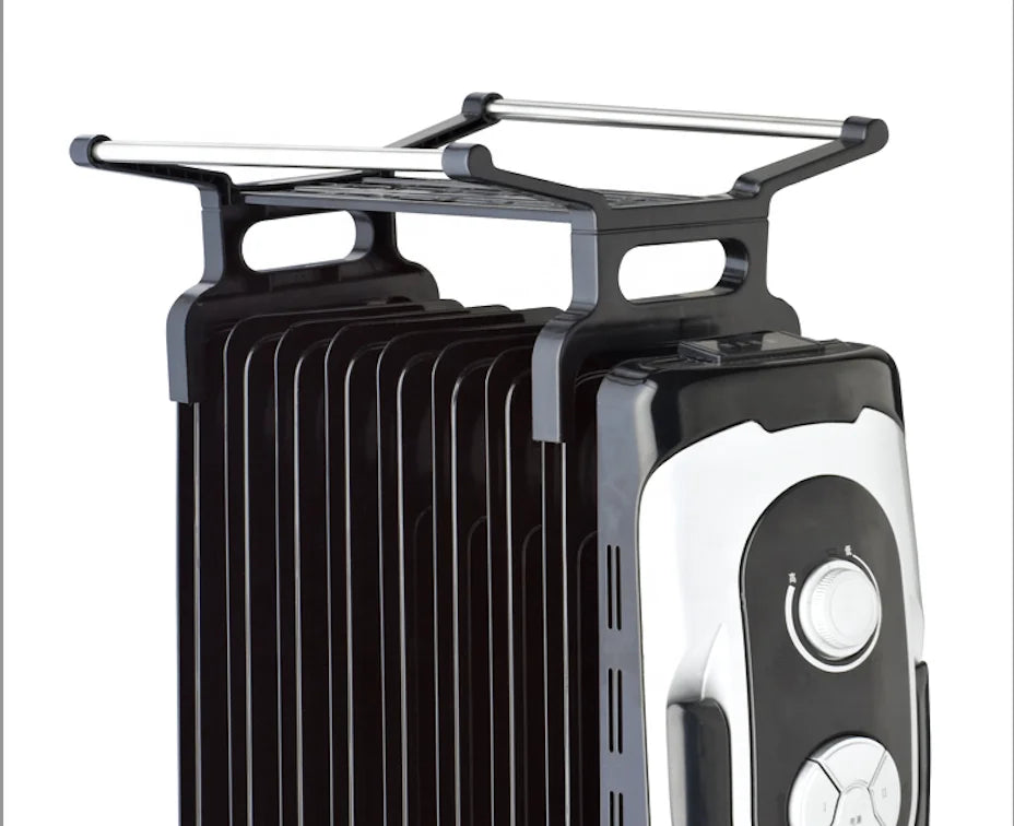 HKM-026579 Portable Electric Oil Filled Radiator Heater with Adjustable Thermostat and Safety Features