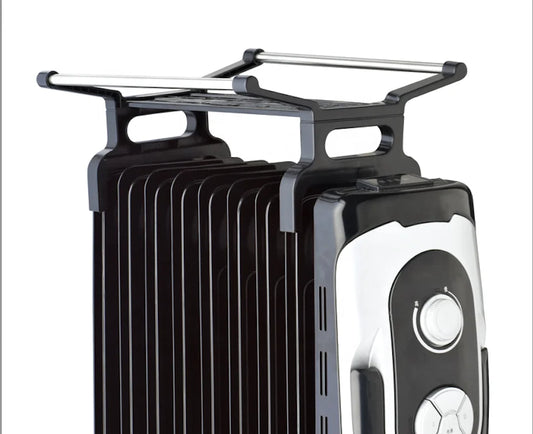 HKM-026579 Portable Electric Oil Filled Radiator Heater with Adjustable Thermostat and Safety Features