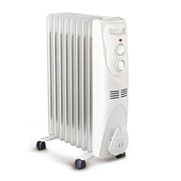 HKM-026579 Portable Electric Oil Filled Radiator Heater with Adjustable Thermostat and Safety Features