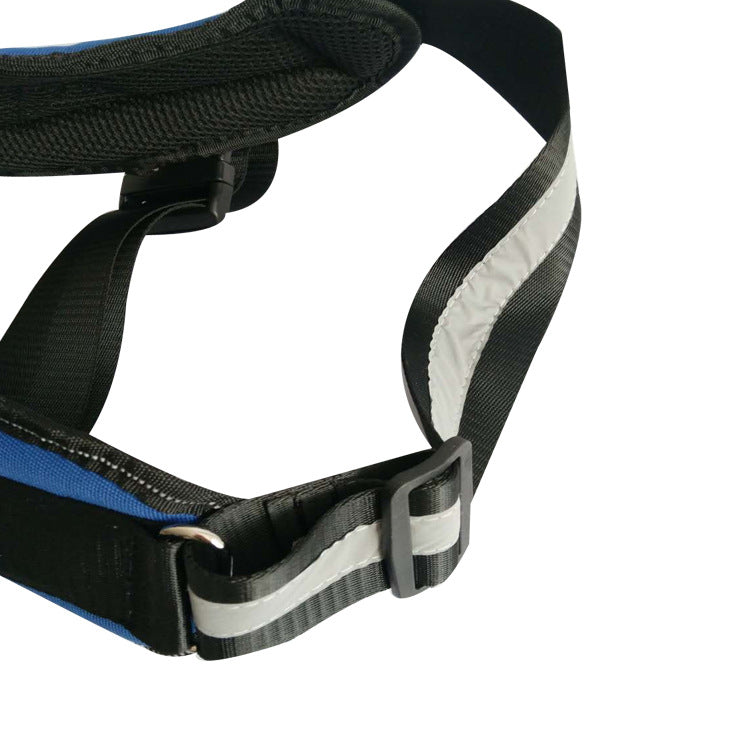 HKM-0266429 Adjustable Pet Chest Strap with Leash - Multiple Sizes Available in Blue, Black, Red, and Purple