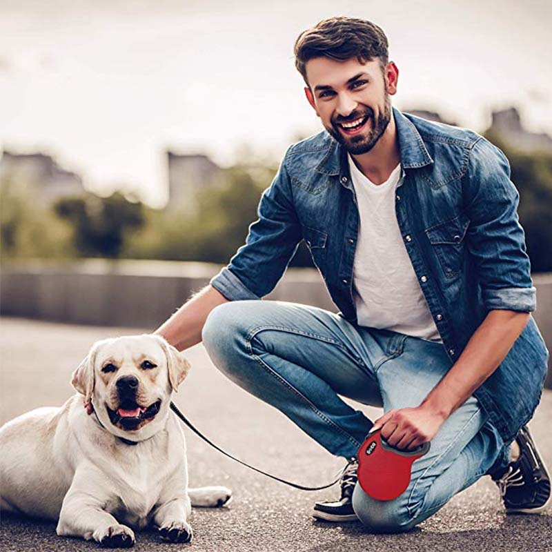 HKM-0266941 Reflective Automatic Retractable Dog Leash - Durable Nylon and ABS Material, 3 Colors Available