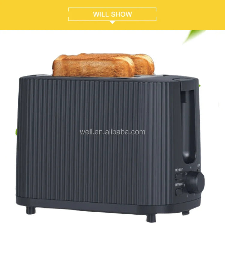 HKM-026707 Two Slice Toaster with Adjustable Browning Control and Compact Design