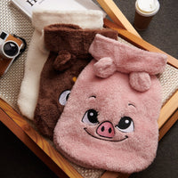 HKM-026771 Cartoon Pet Clothes in Coral Velvet for Autumn and Winter - Plush and Comfortable