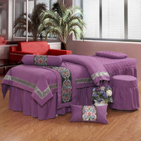 HKM-026771 Four-Piece Solid Color Polyester Fiber Bedspread Set