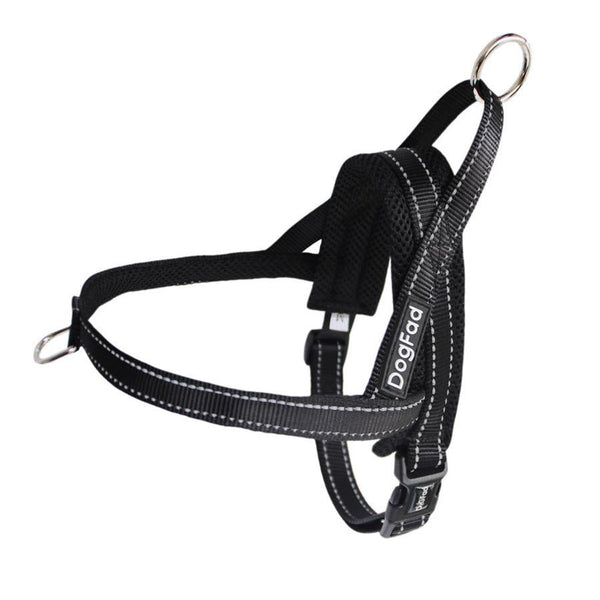 HKM-026835 Dog Outdoor Chest Harness with Traction Rope - Adjustable Nylon Design in Multiple Colors and Sizes
