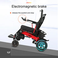 HKM-026835 Lightweight Electric Wheelchair, Max Load 120 kg, 20 km Range, 6 km/h Speed, Aluminum Alloy Frame, CE Certified