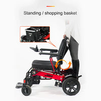 HKM-026835 Lightweight Electric Wheelchair, Max Load 120 kg, 20 km Range, 6 km/h Speed, Aluminum Alloy Frame, CE Certified