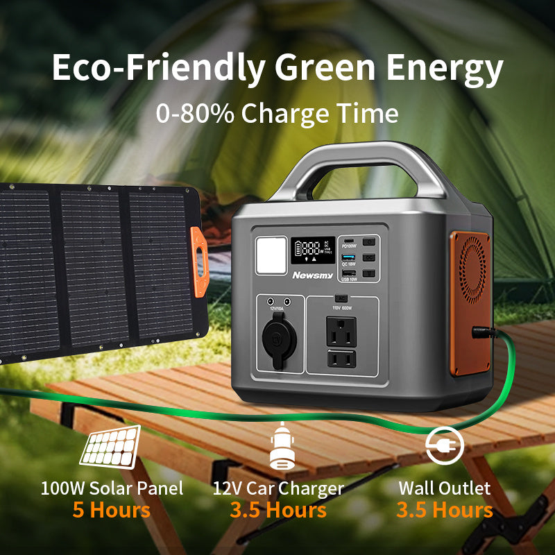 HKM-027027 Portable Power Station 600W with 538WH Lithium Battery for Home and Outdoor Emergency Use