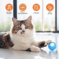 HKM-0270397 Interactive Remote Control Cat Rolling Ball with Sound for Engaging Playtime