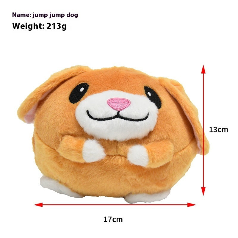 HKM-0272573 USB Rechargeable Pet Electric Molar Tooth Cleaning Toy with Soft Velvet Fabric