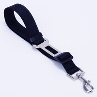 HKM-0272701 Adjustable Pet Traction Rope for Car Seat Belt - Nylon Safety Strap in Various Colors
